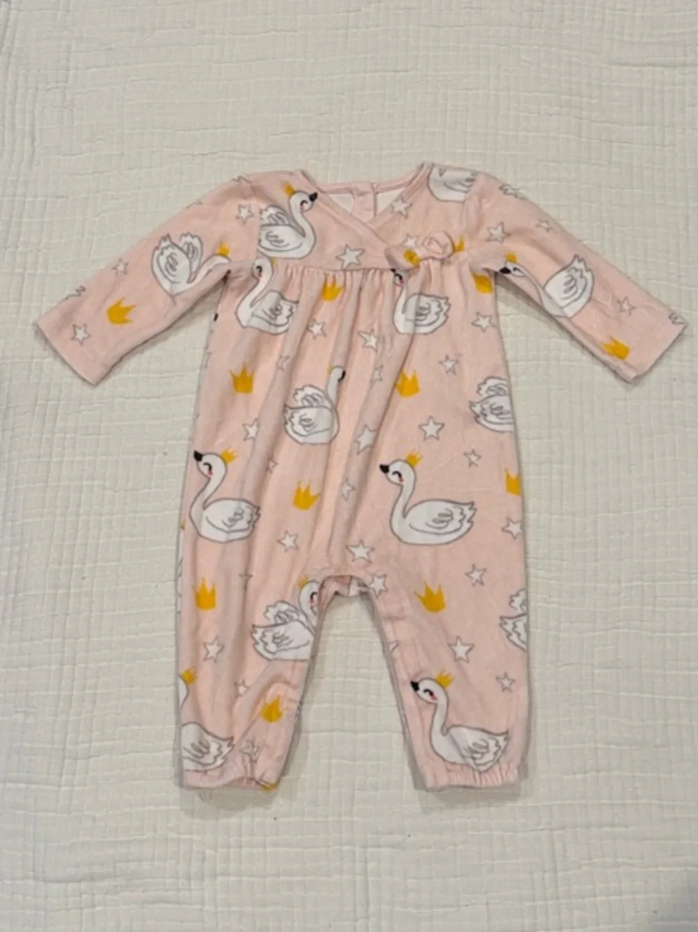 Gymboree Pink Swan Print Footless Pajama Sleeper